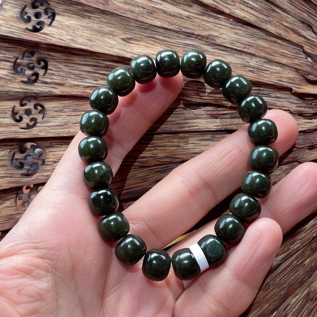 和田玉手串未镶嵌9.10老型