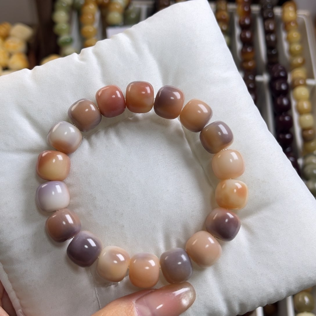 手串菩提根/象牙果紫粉飘花12