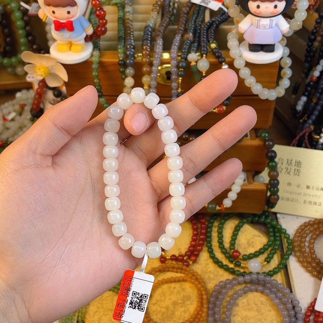 和田玉单圈手串未镶嵌