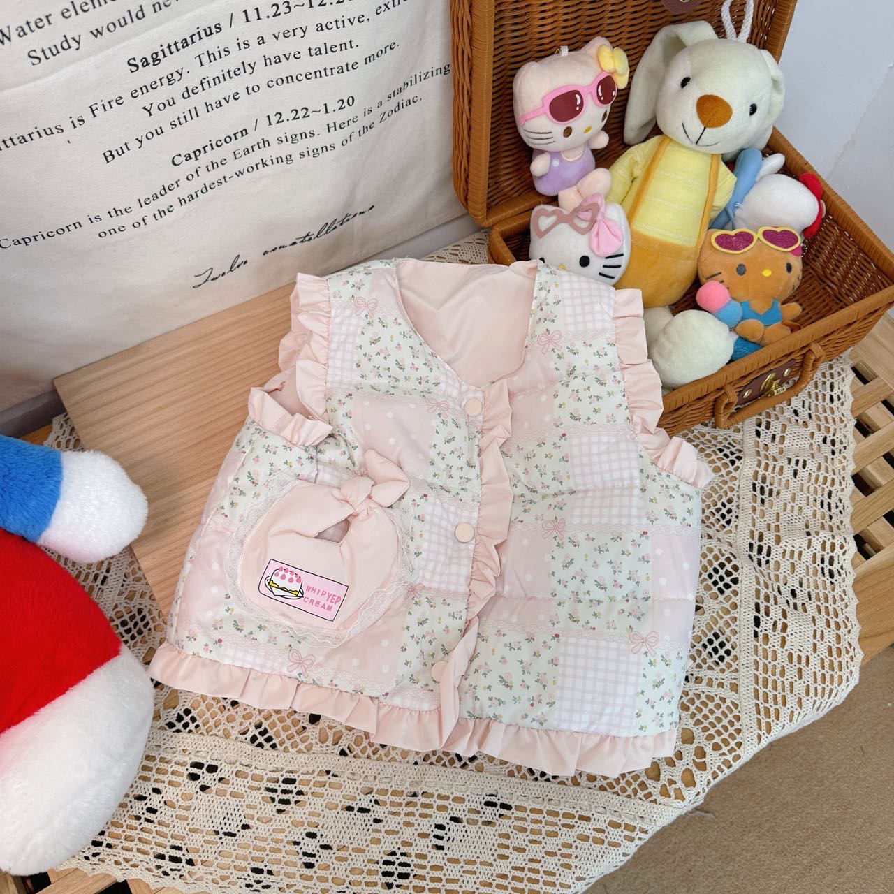 【新疆包邮】新款小童羽绒0.碎花马甲K599