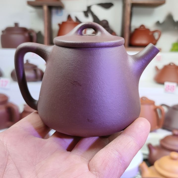 紫砂茶壶高瓢老紫泥180cc左右