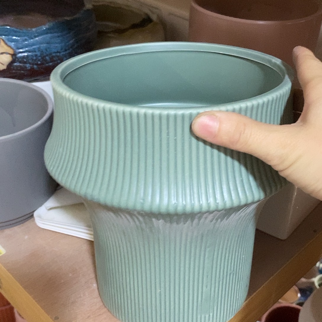 陶杯子陶盆有孔 瑕疵介意勿拍
