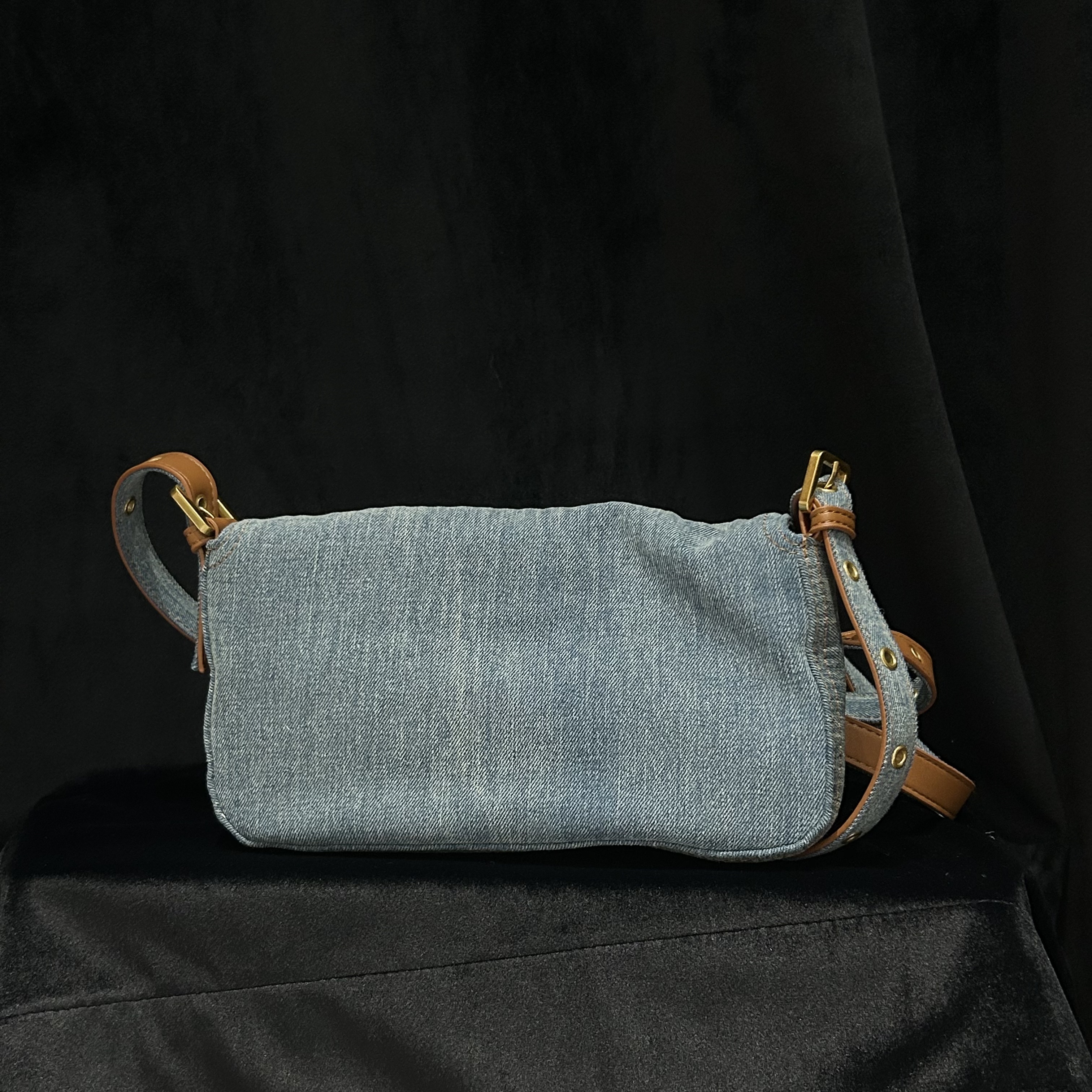 COCO DICV2025新款高端定制时尚女包 d布腋下 牛仔蓝色 80157