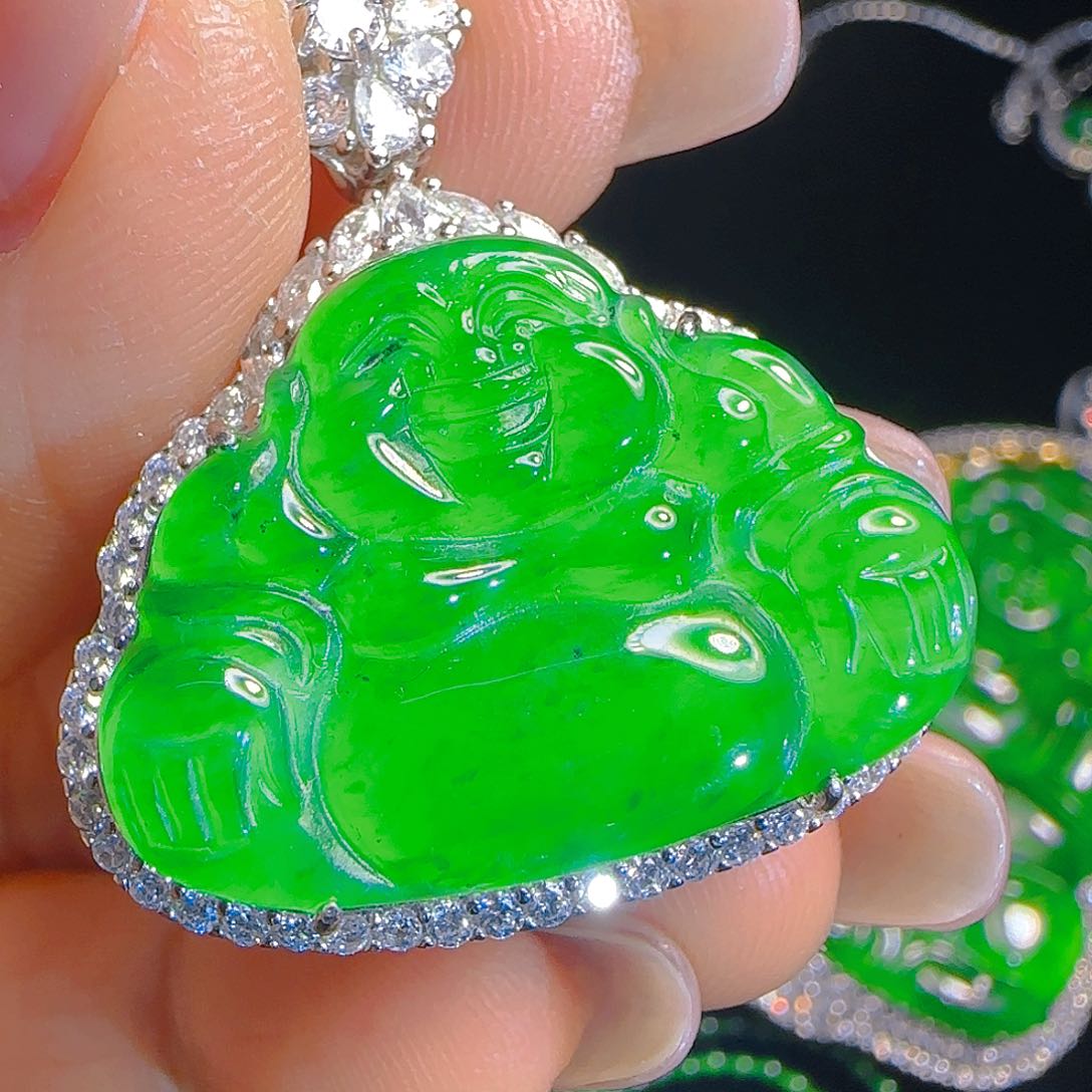 翡翠吊坠(赠链)银S925镶嵌