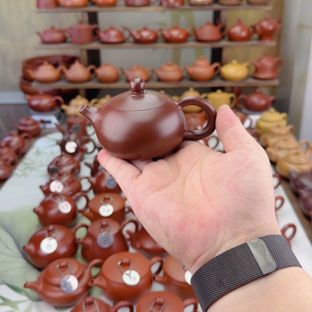 用***6茶壶紫砂紫泥水磨内嵌西施壶120cc