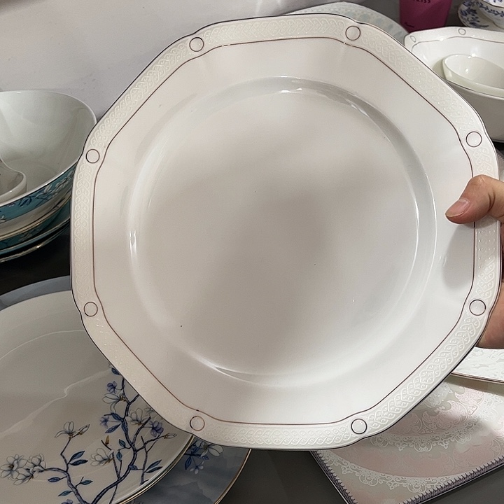 瓷片微瑕骨瓷盘一个特惠明亮