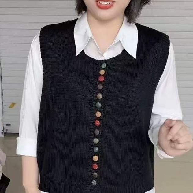 257款彩扣马甲针织-DZ