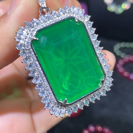 红宝石戒指银S925镶嵌