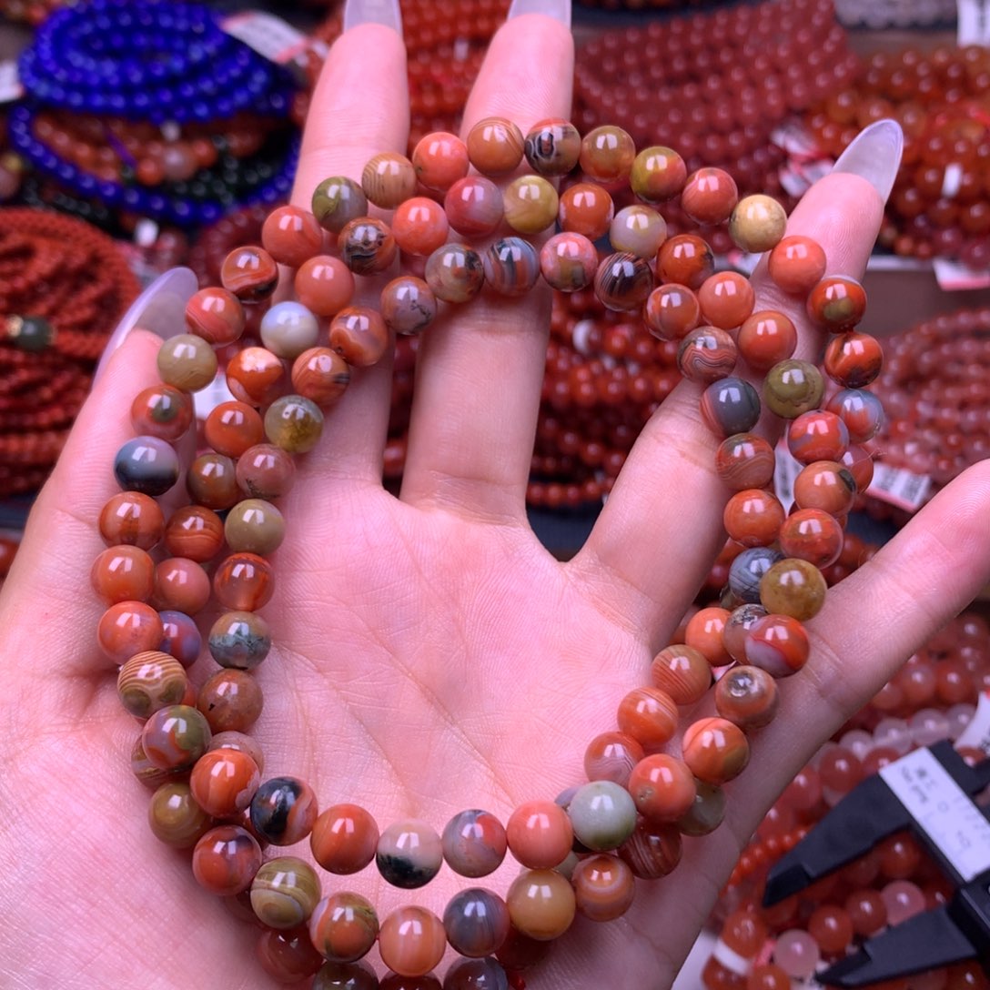 未镶嵌手链南红玛瑙35号 卡7