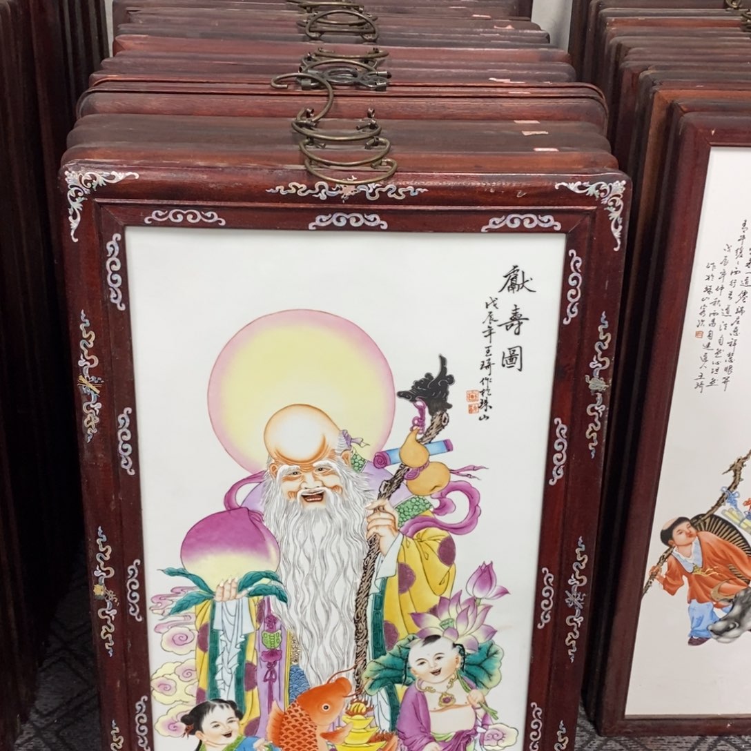 瓷片90*52厘米景德镇瓷板画柴窑烧制