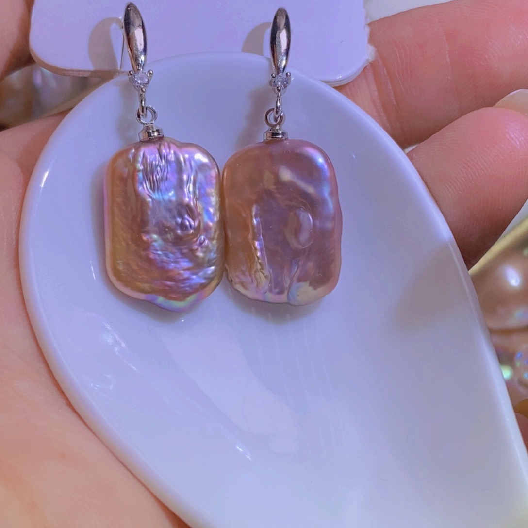 银S925镶嵌淡水珍珠微瑕