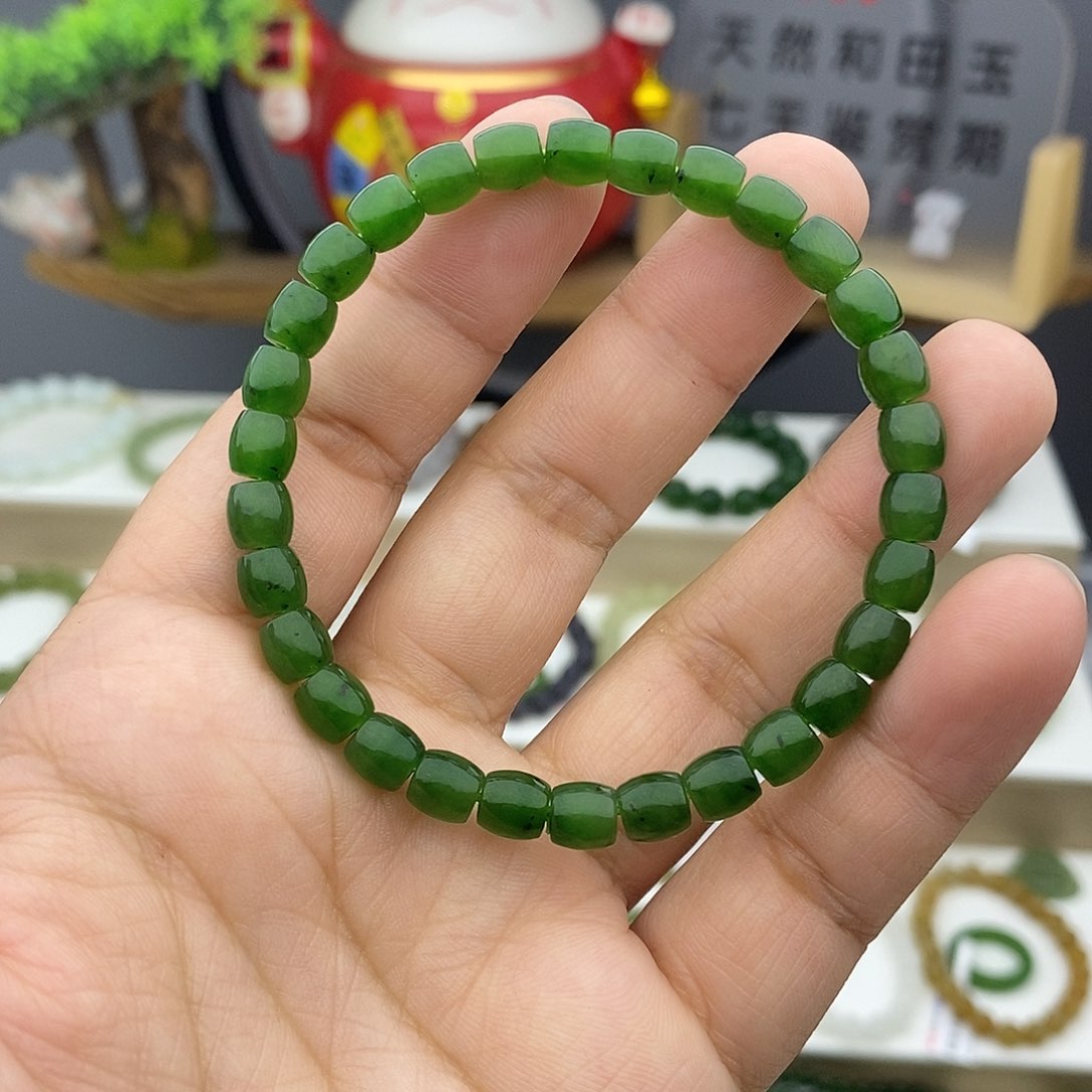 和田玉（碧玉）手链未镶嵌