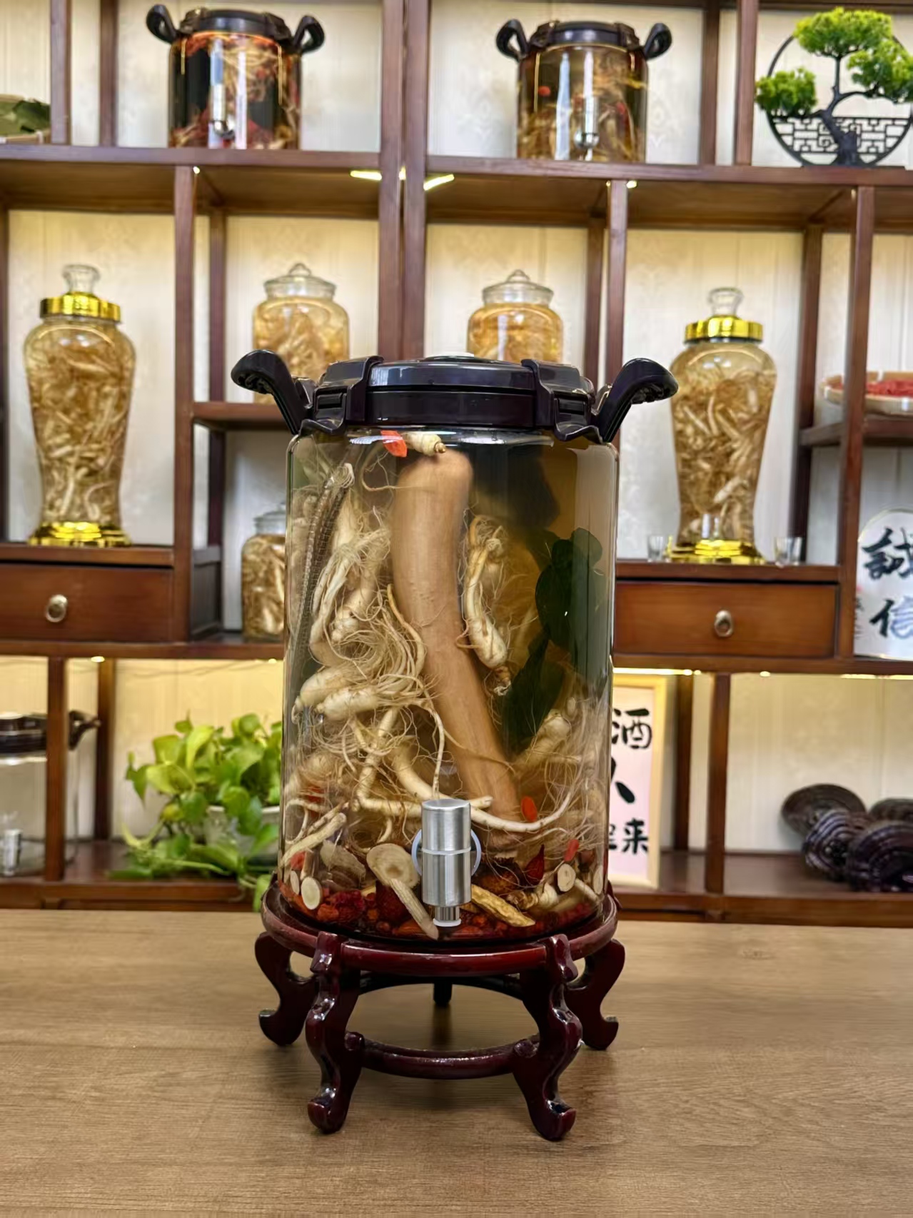 20斤长白山鲜参鹿茸泡酒