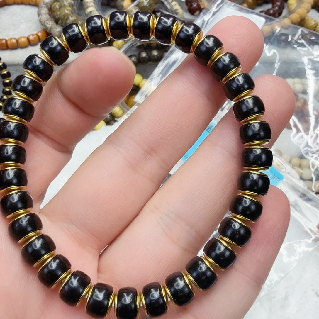 手串星月菩提33菩提镶嵌单圈8×7