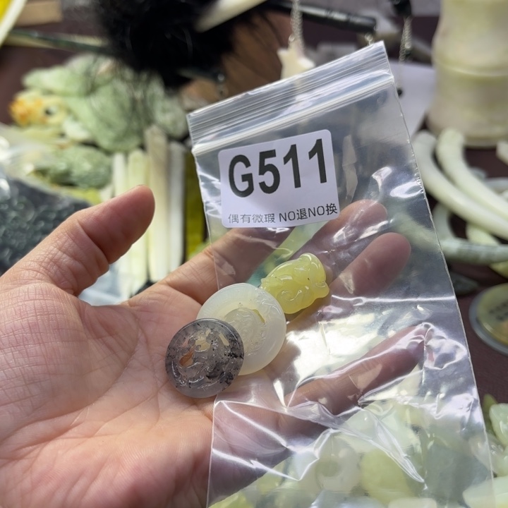 蛇纹石玉发饰合金?***?