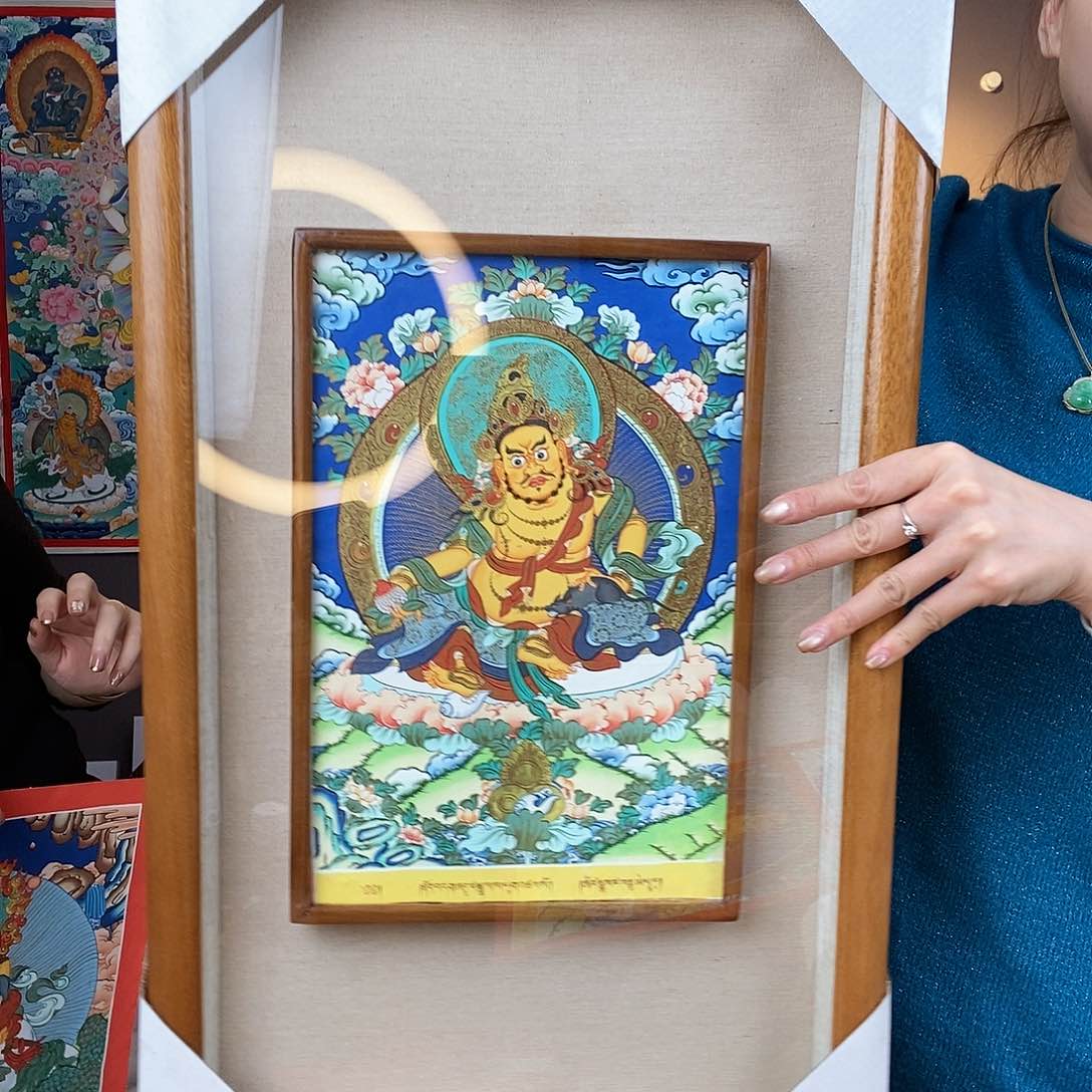 装裱画尼泊尔手绘唐卡画芯