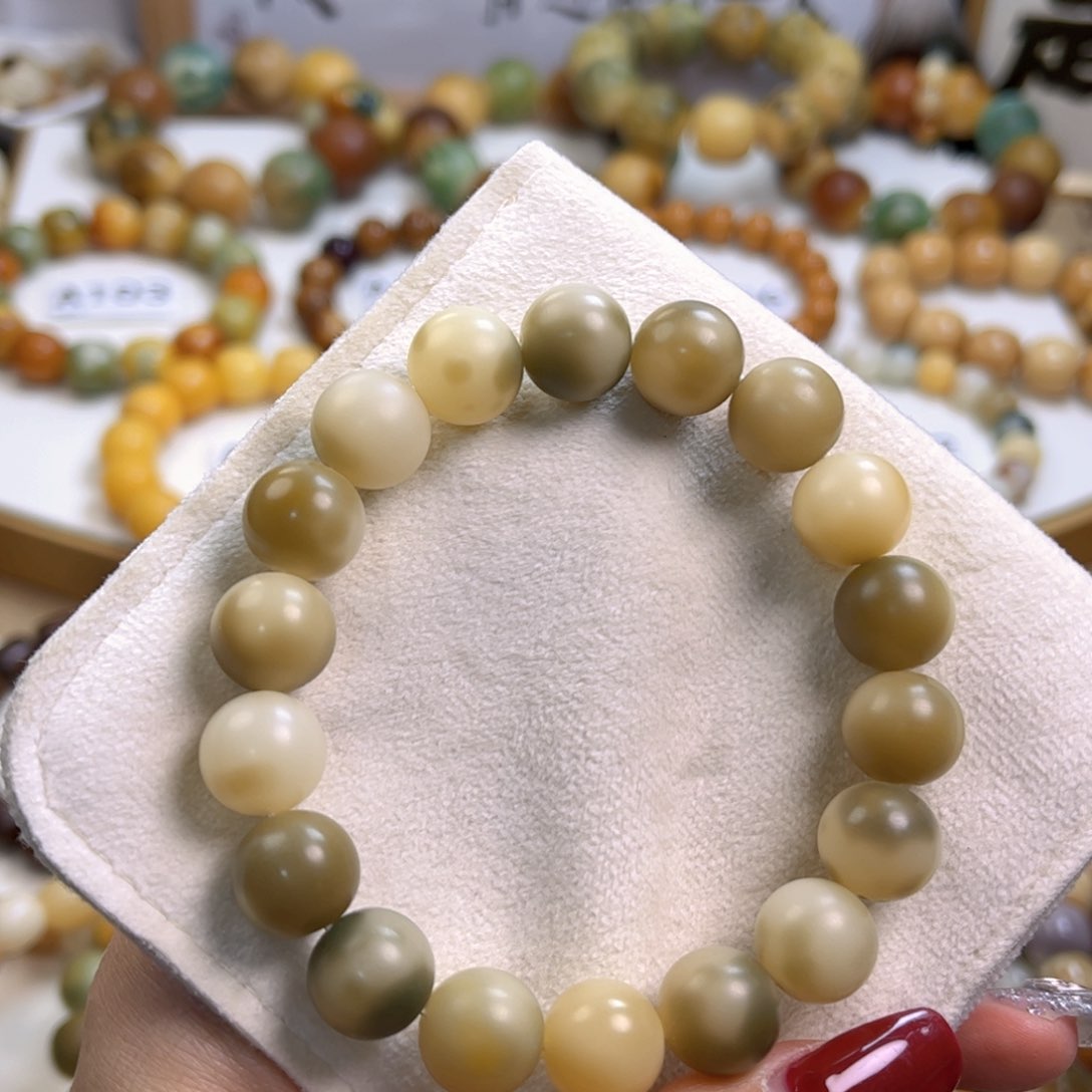 菩提根/象牙果手串干磨飘花全品