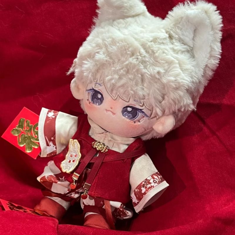 【新年服】20cm娃衣坐姿棉花娃娃20厘米新年服可爱一番赏娃娃现货