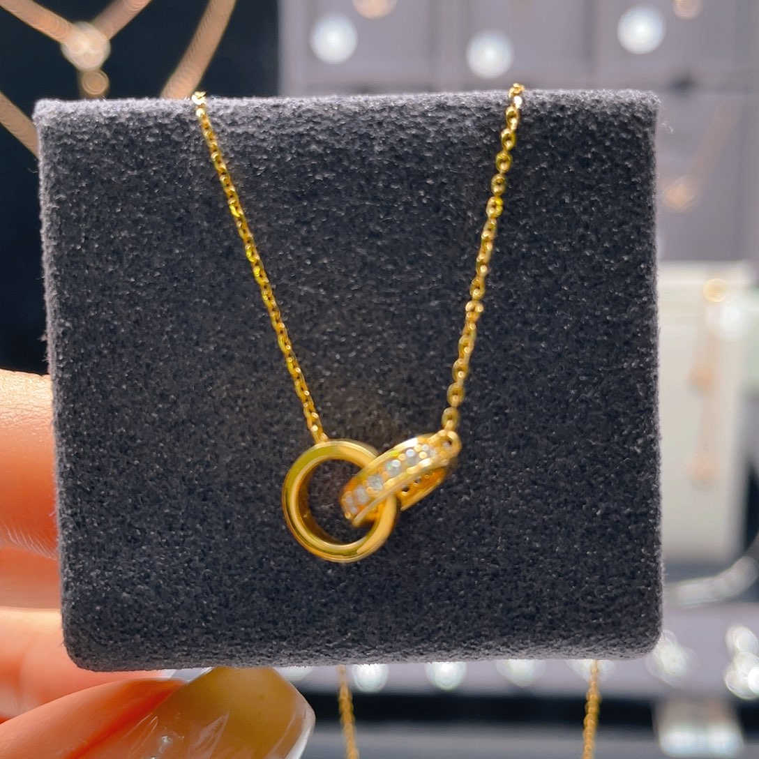 项链钻石18K金镶嵌项链