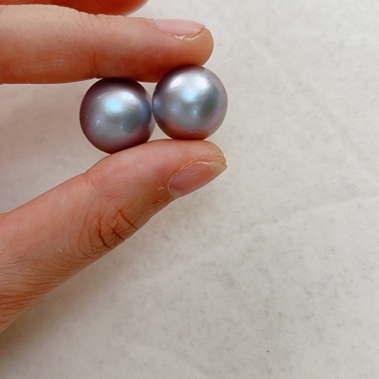 拼合珍珠（马贝珠）耳饰银S925镶嵌