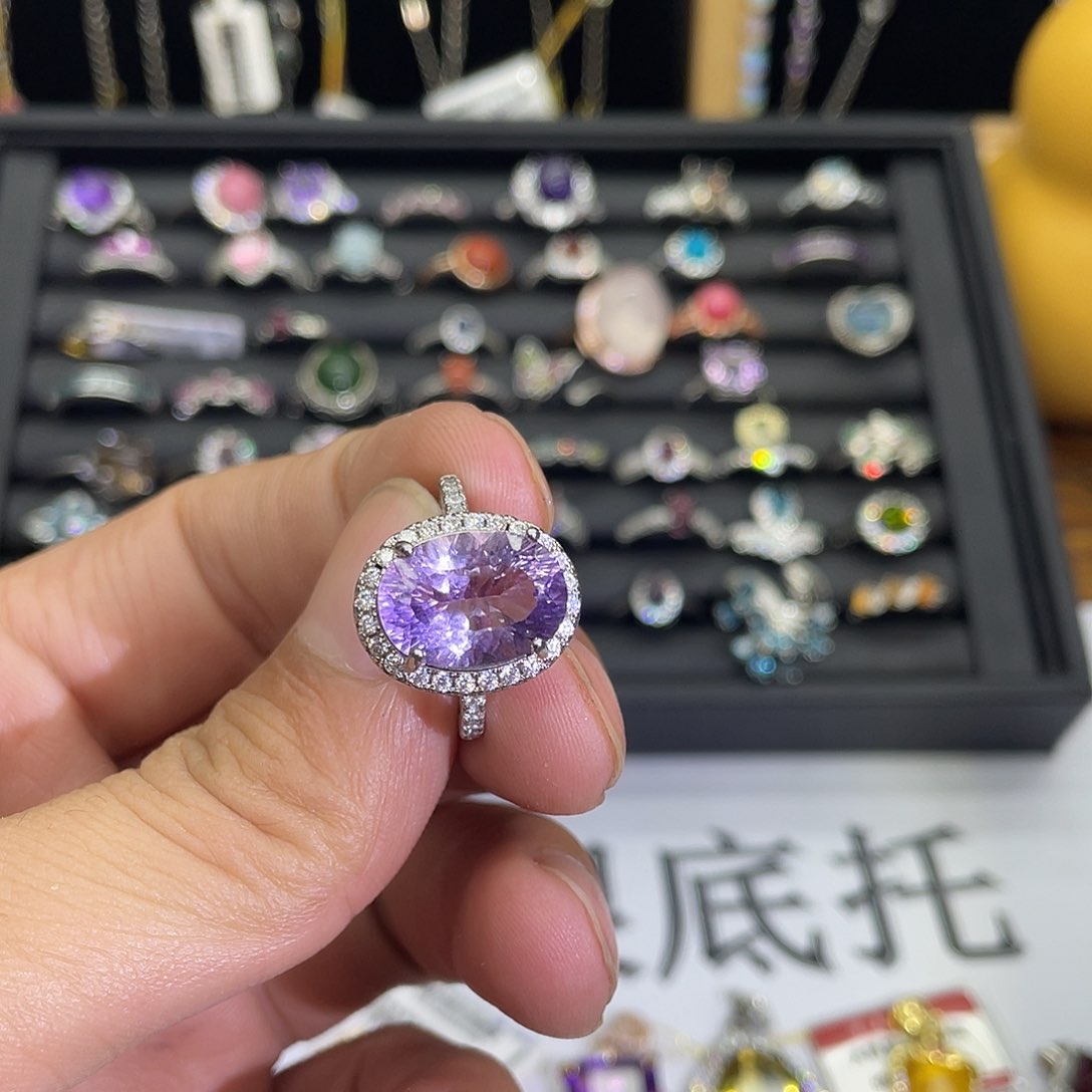 紫晶珠宝半成品未镶嵌