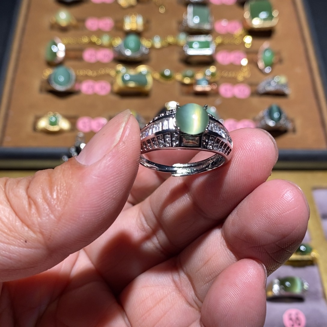 和田玉（碧玉）戒指未镶嵌