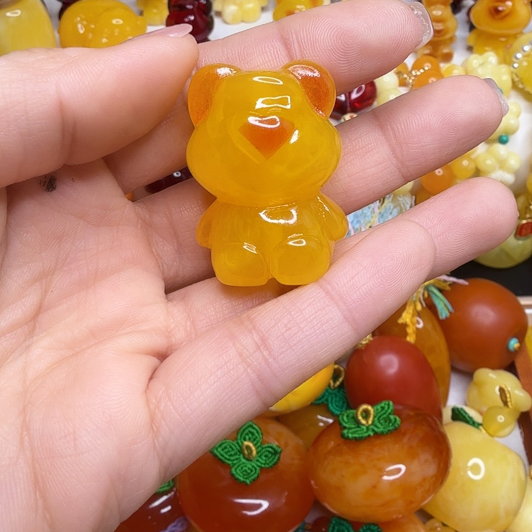 ༺***༻非金属小熊单颗黄色