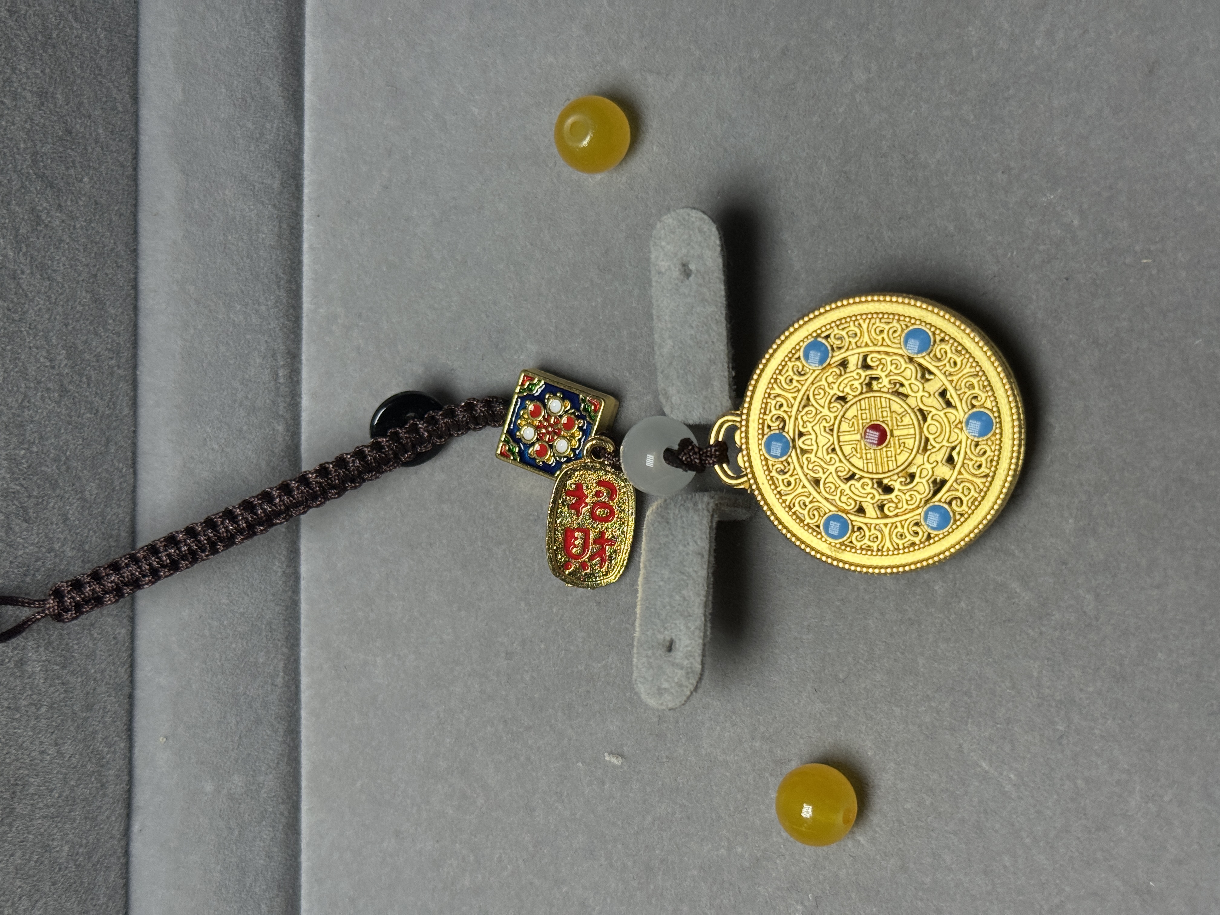 A40精工招财圆盘挂件玉髓【多样性发一】