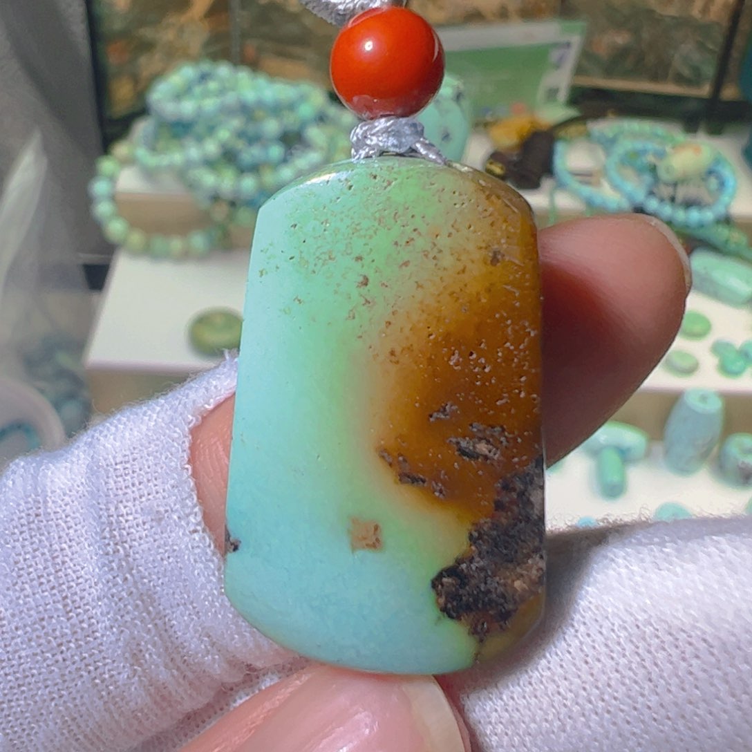 绿松石无事牌未镶嵌