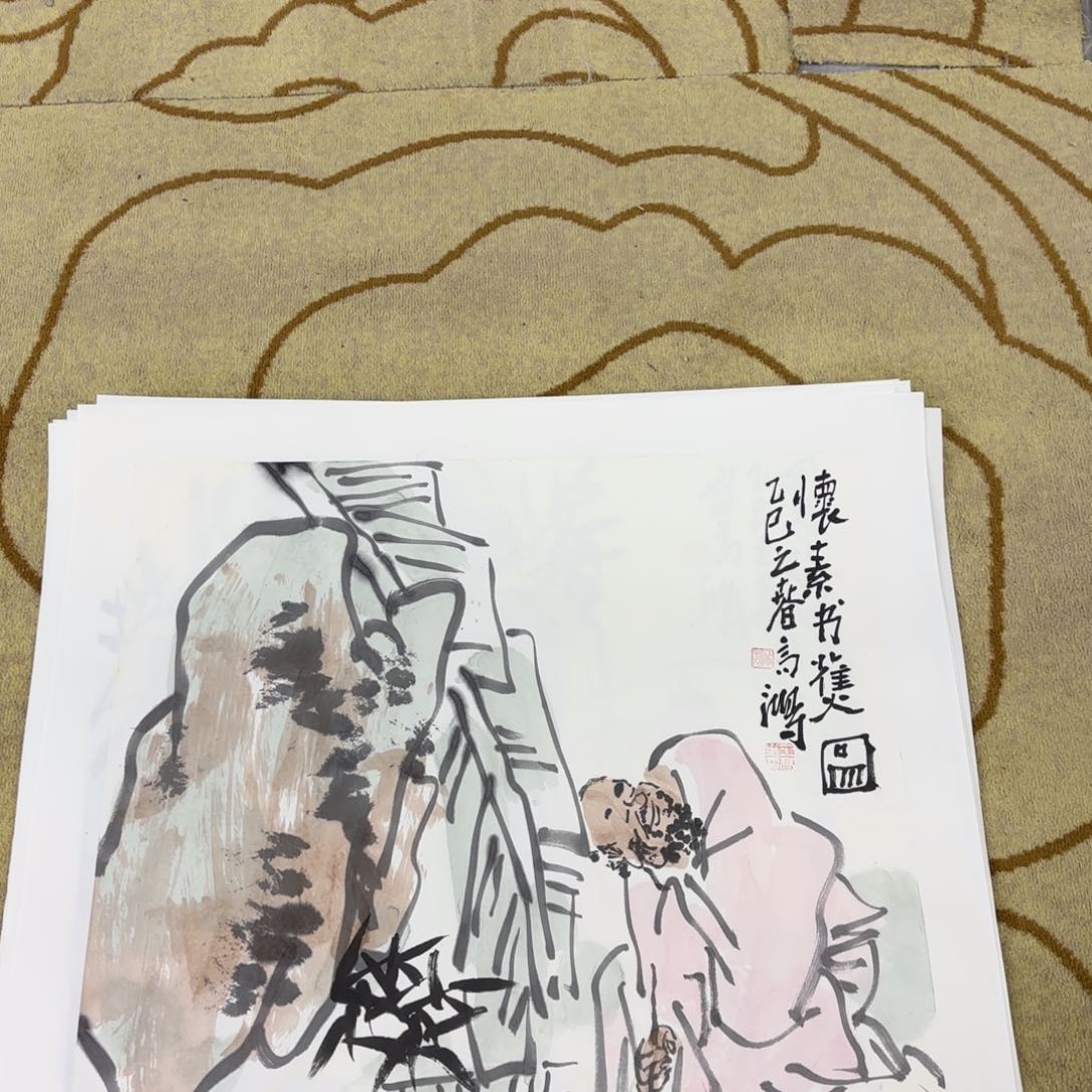 国画中**墨高鸿斗方李欣