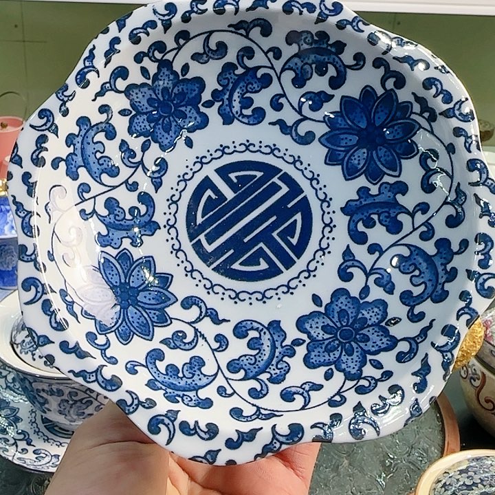 青花瓷器茶具套装旅行套装 茶叶罐玻璃杯等