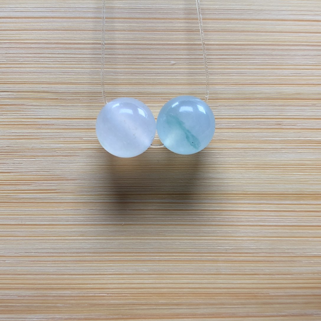 翡翠未镶嵌手链白冰12.1 蓝底11.94mm