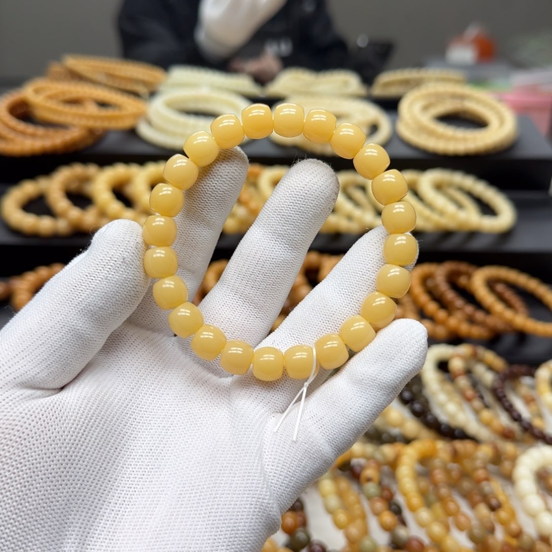 手串菩提根/象牙果9×10 鼓珠 10年 精工