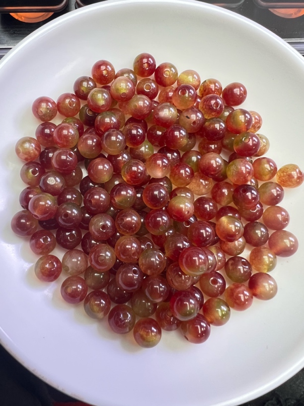 天然珠宝玉石  西瓜碧玺Y1920  6mm  50颗（赠弹力绳）