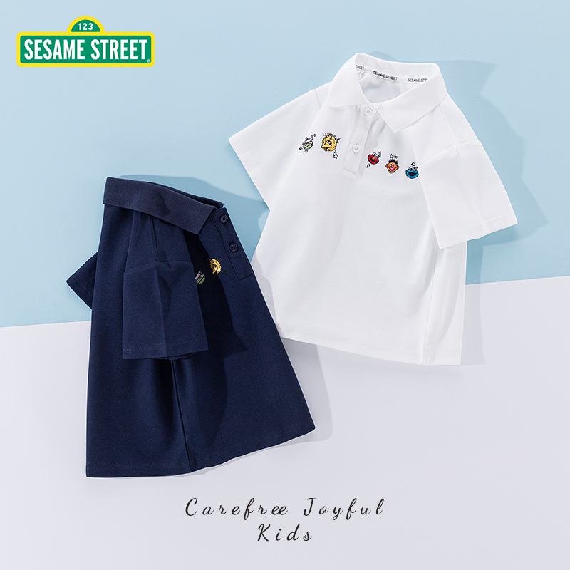 【ZH】芝麻街夏季新款儿童休闲气质POLO衫ZMXA088