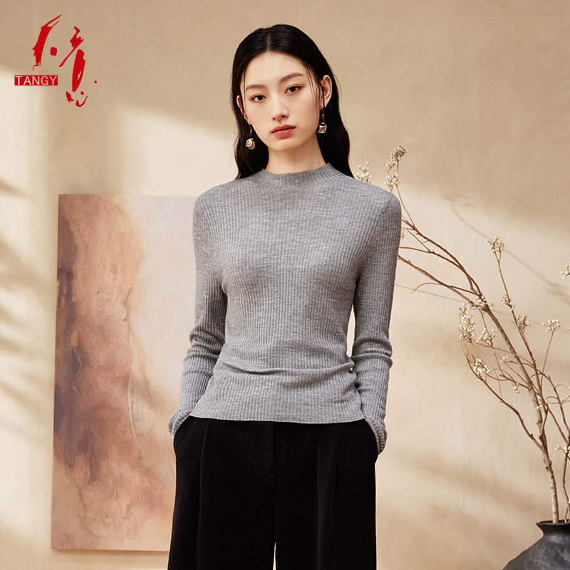 TANGY/天意2025秋季新款商场同款新中式女套头针织衫2253311