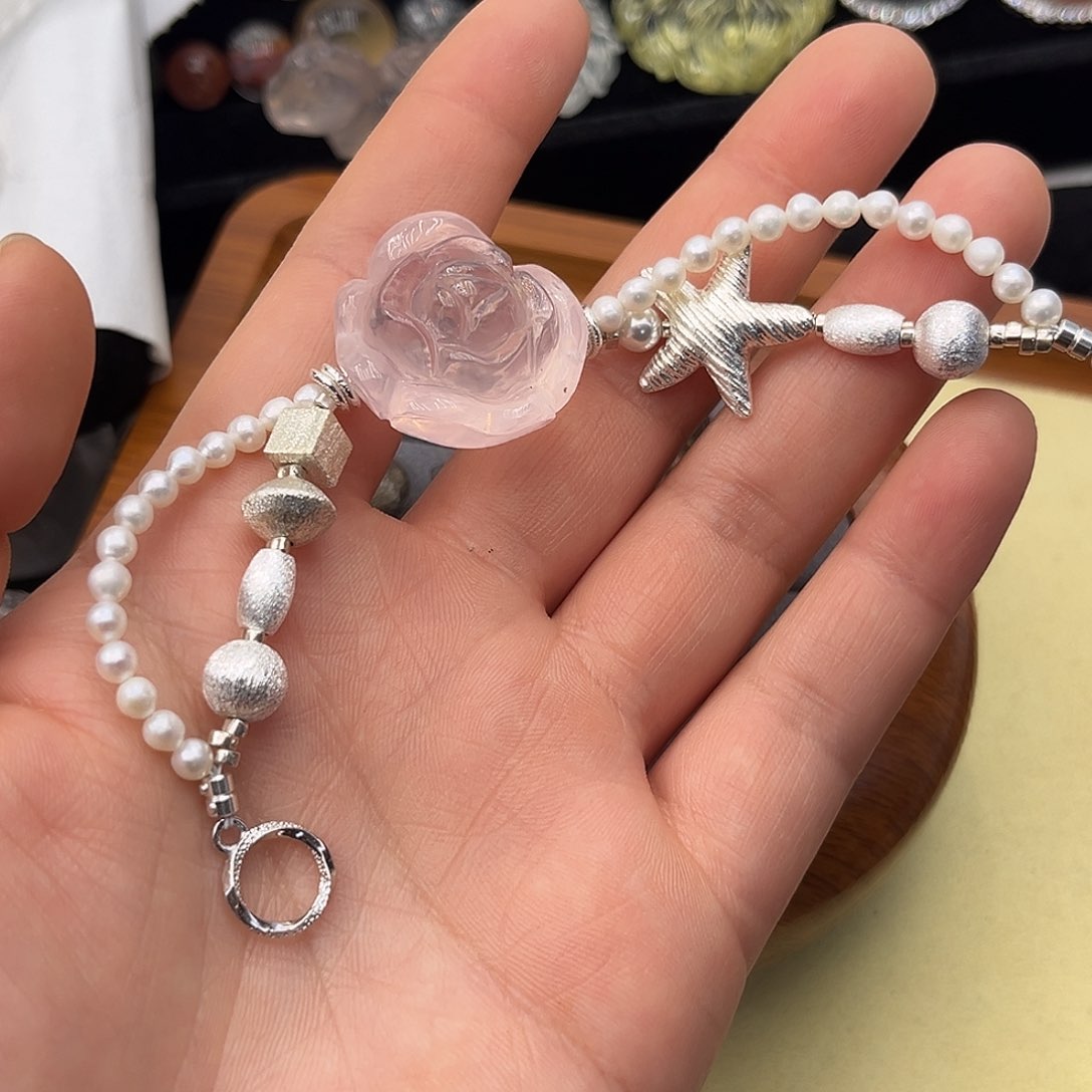 颈饰银S925镶嵌水晶潇****菌配件12