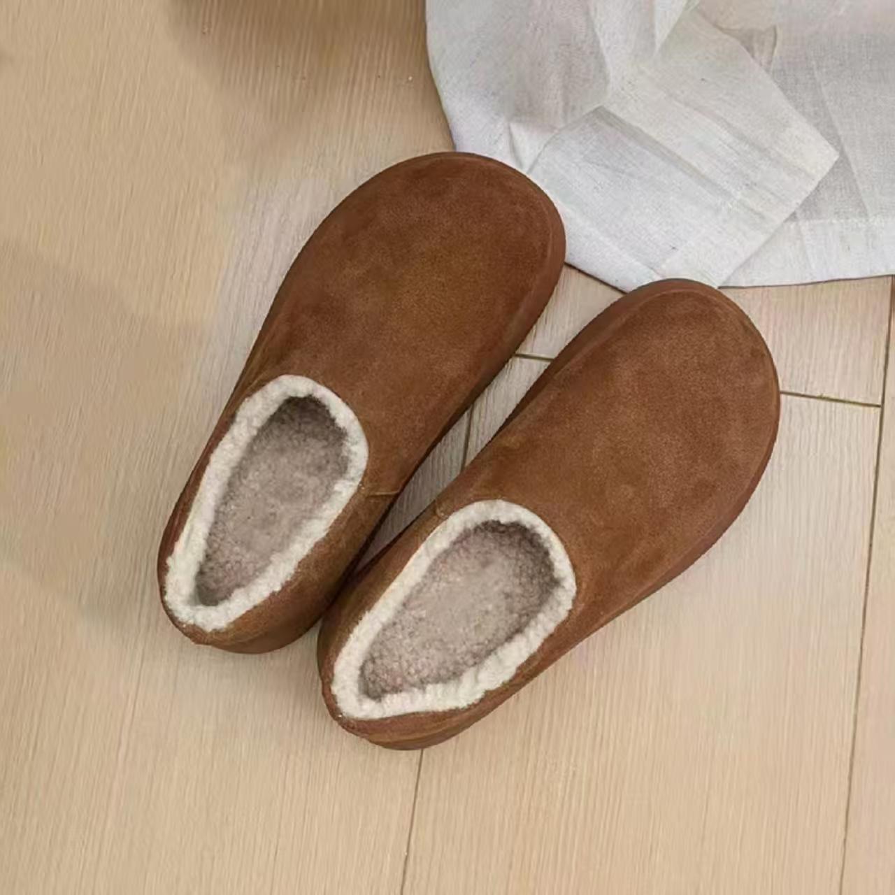 桑坡雪地靴小土豆休闲风秋冬棉鞋防滑保暖内增高雪地靴复古港风