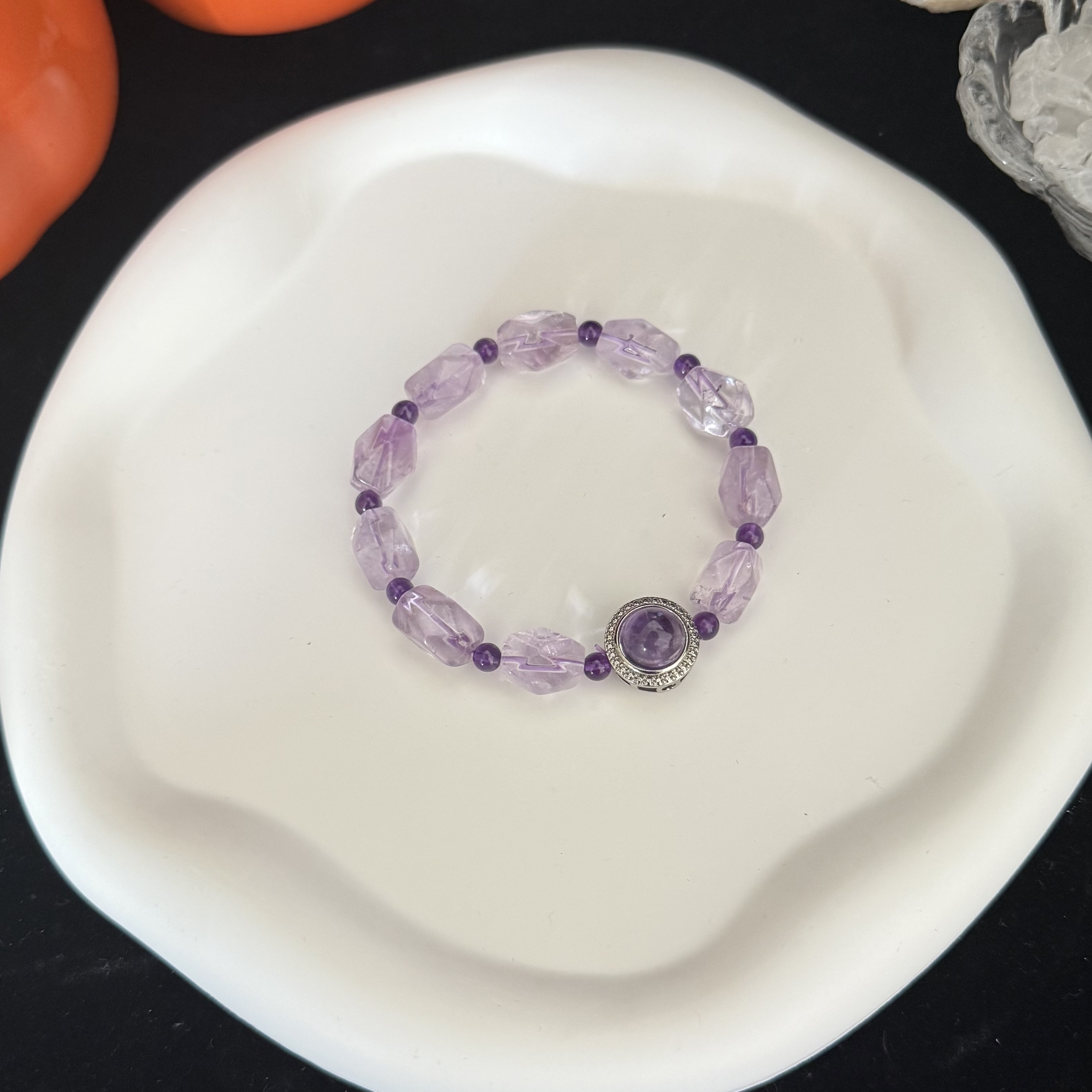 随形紫水晶碎冰冰 DIY手串手链 多样性发其一 默认微瑕