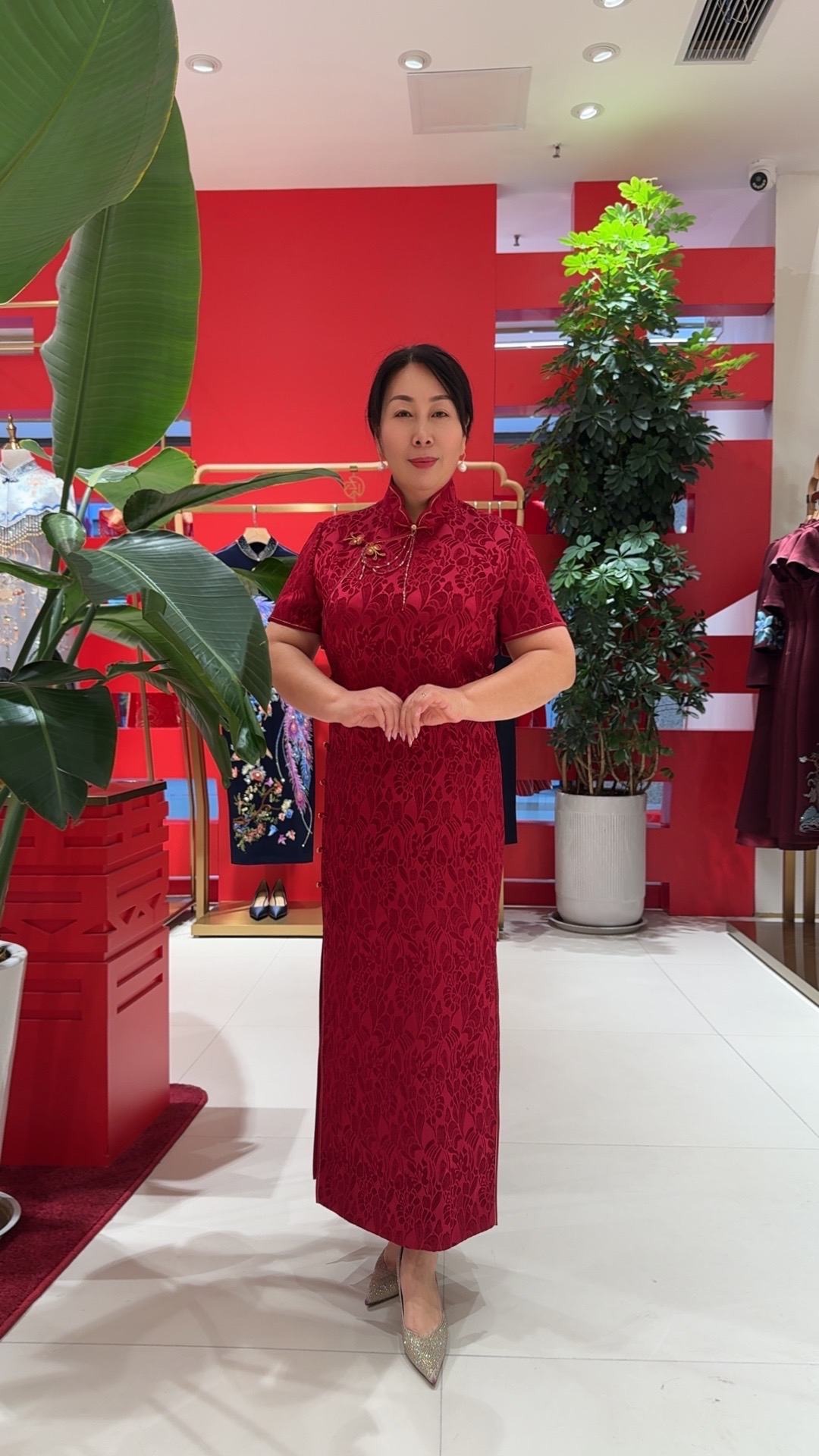 170512六礼立领中长款1.25米婚礼夏季显瘦修身旗袍