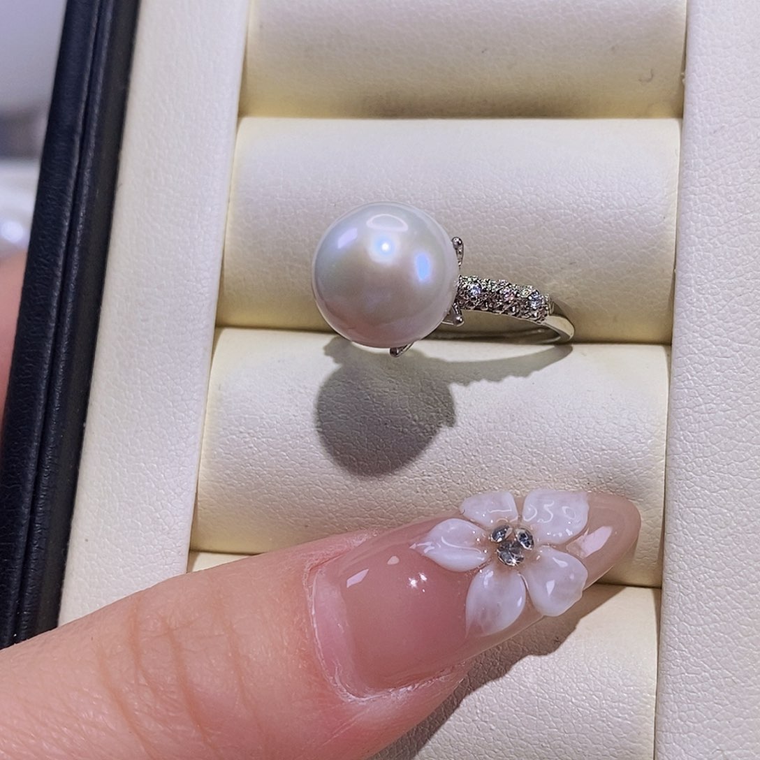 淡水珍珠戒指合金