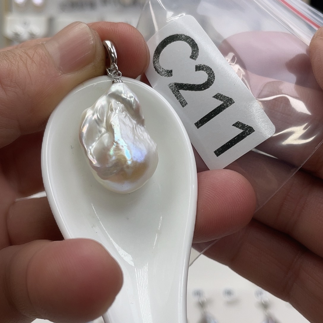 淡水珍珠颈饰银S925镶嵌