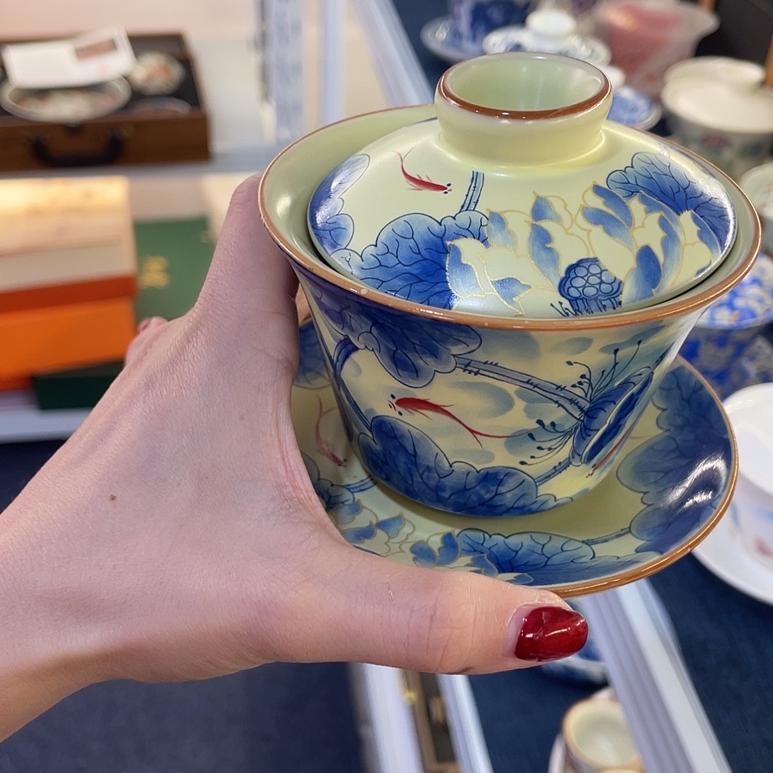 陶景德陶瓷盖碗茶具