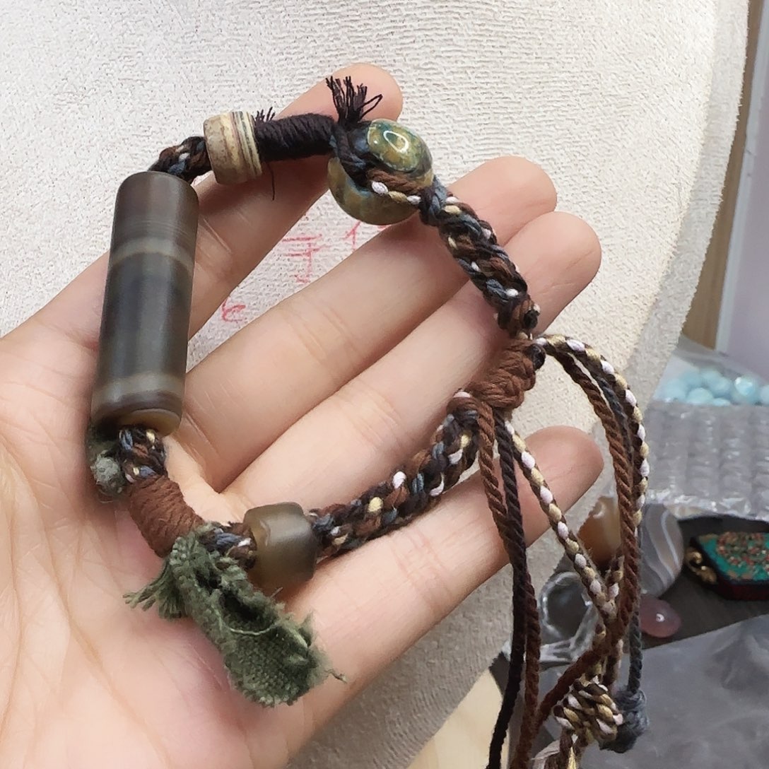 布艺非金属布艺非金属管珠手链