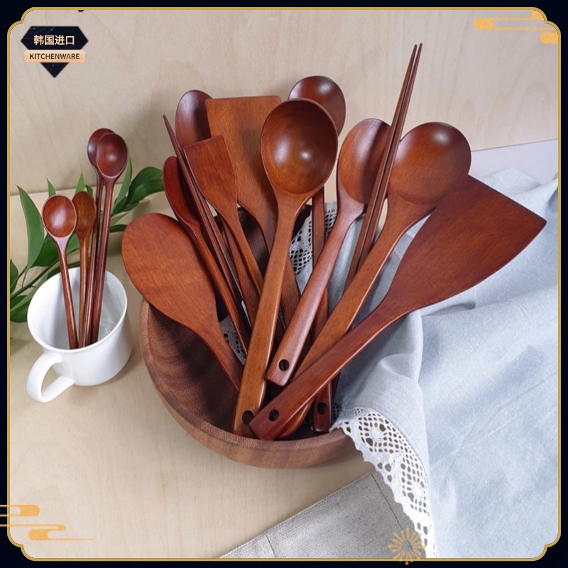 韩国进口越南枣木系列饭勺炒菜铲子木勺子餐具