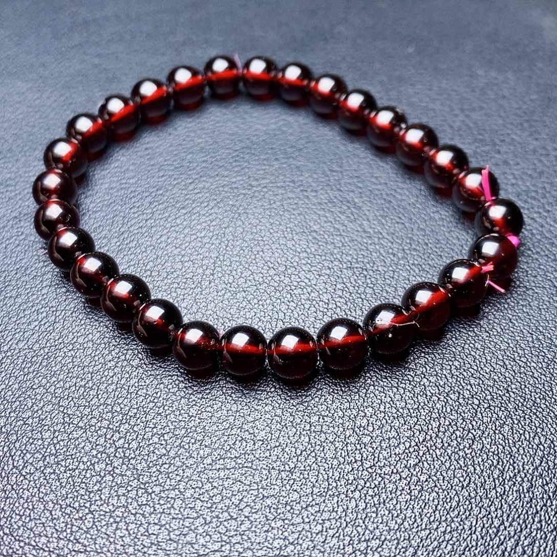 未镶嵌手链石榴石桃*6单