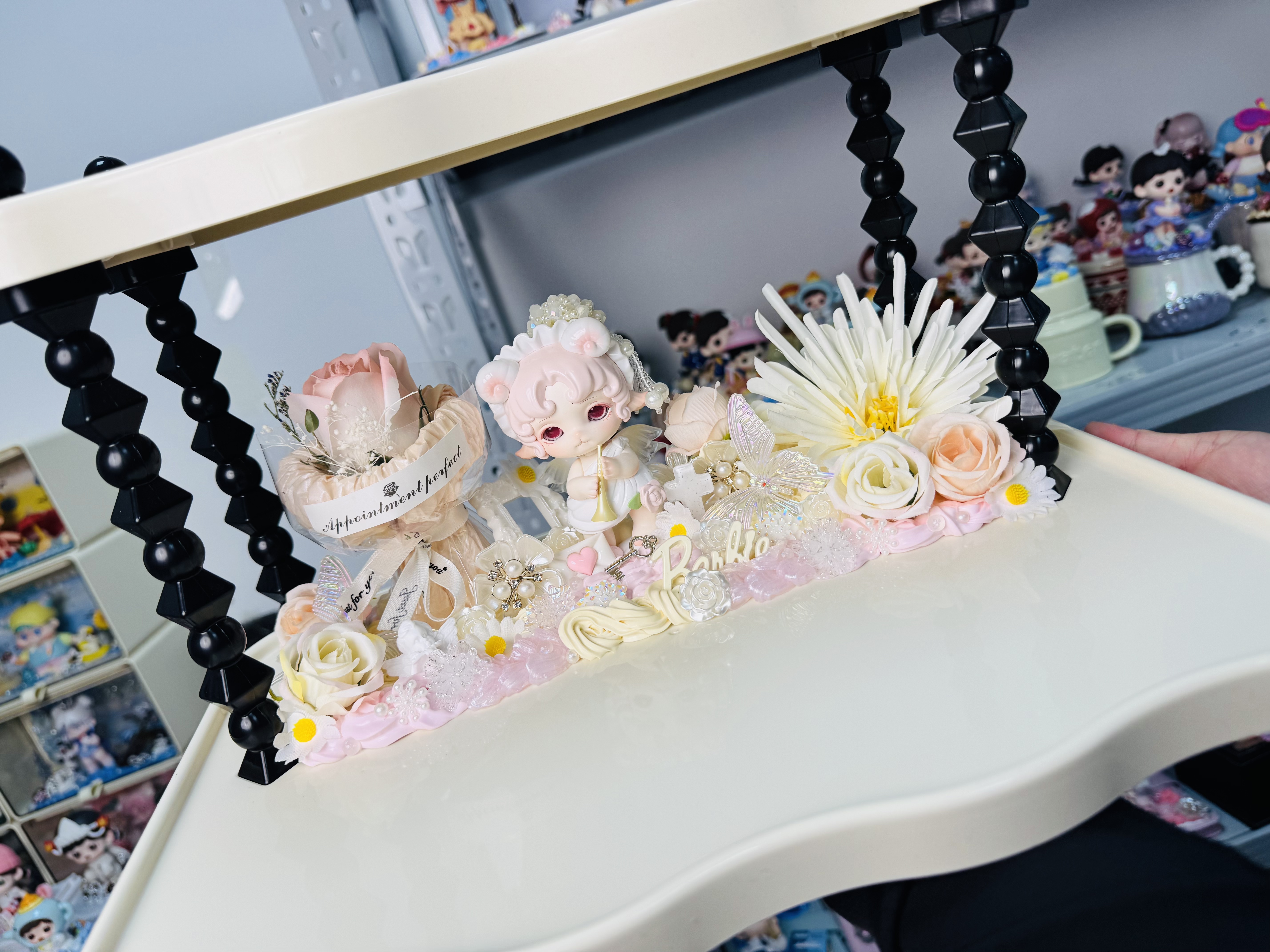 奶油胶选款diy手工摆件可爱轻奢创意陶瓷纯手工摆设高档