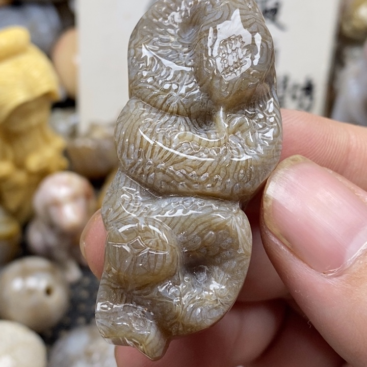 硅化珊瑚（珊瑚玉）未镶嵌颈饰