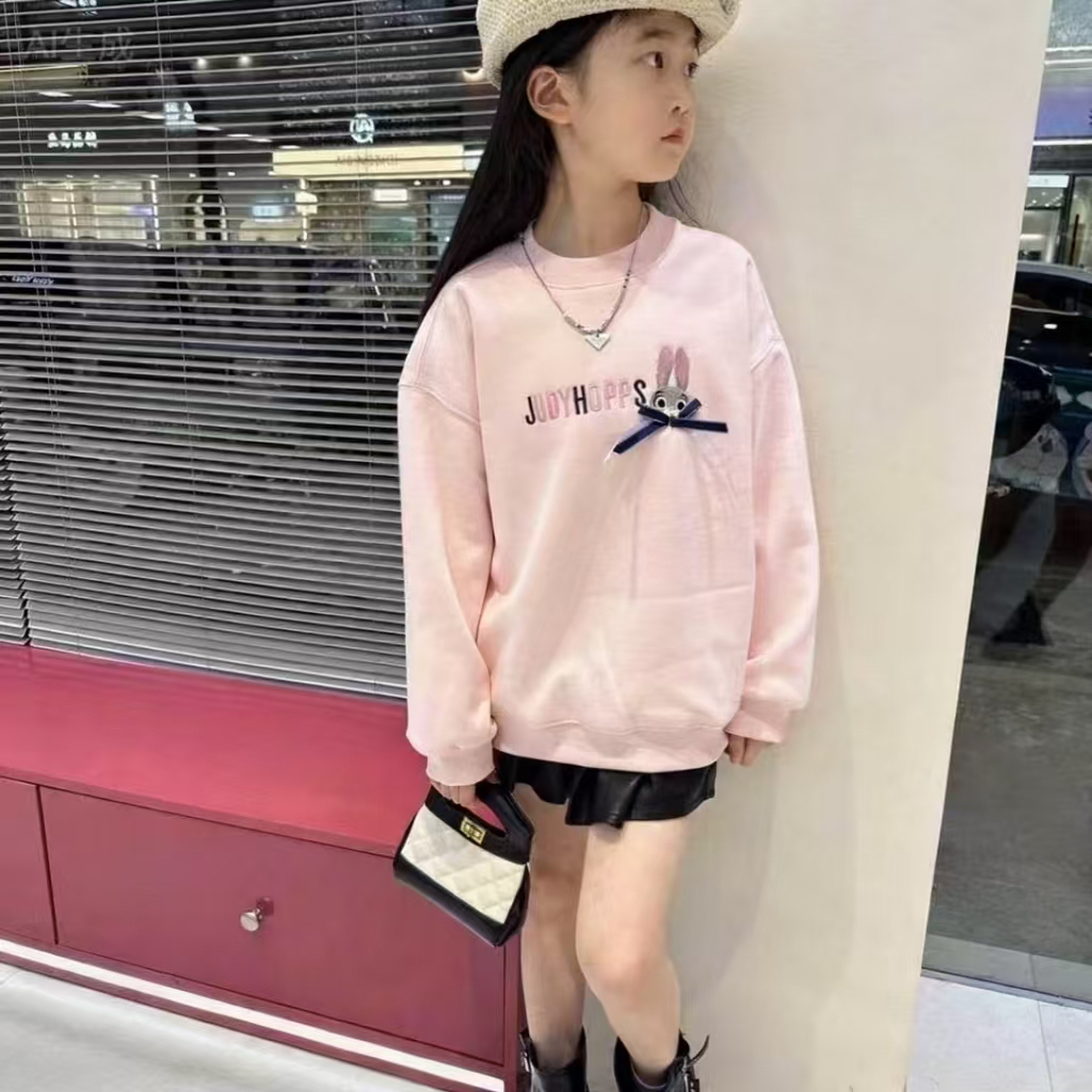 12223儿童冬季双层圆领卡通保暖卫衣