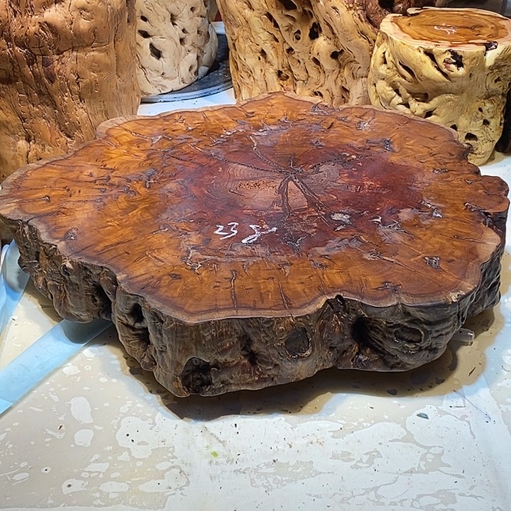 木天然老枣木墩子底座